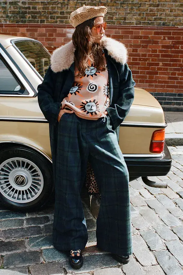 never fully dressed Blue Tartan Sophie Trousers