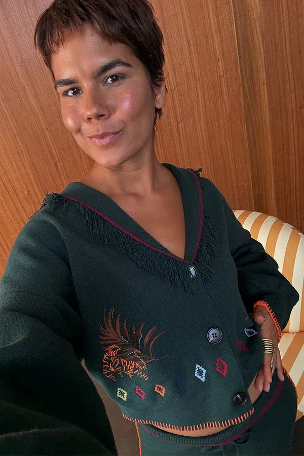 Never Fully Dressed Bottle Green Safari Cardigan