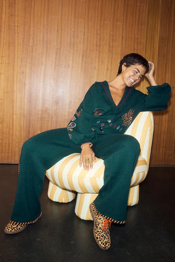 never fully dressed Bottle Green Wide Leg Pants