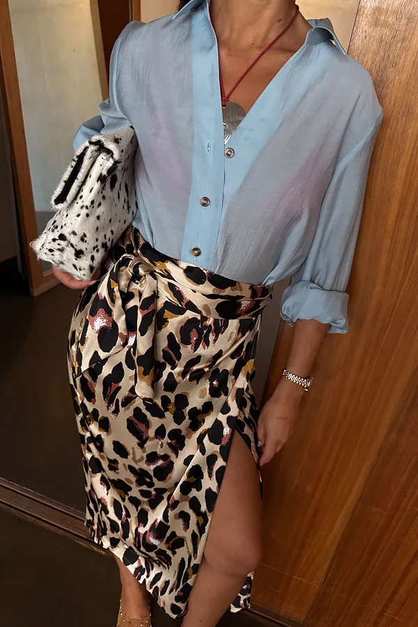 Never Fully Dressed Brown Leopard Jaspre Skirt