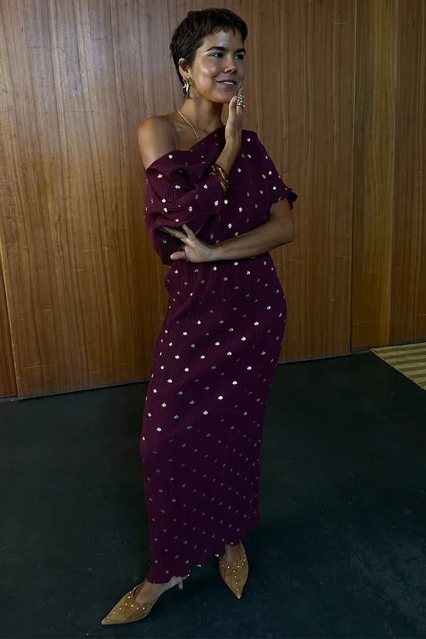 never fully dressed Burgundy Tilly Dress