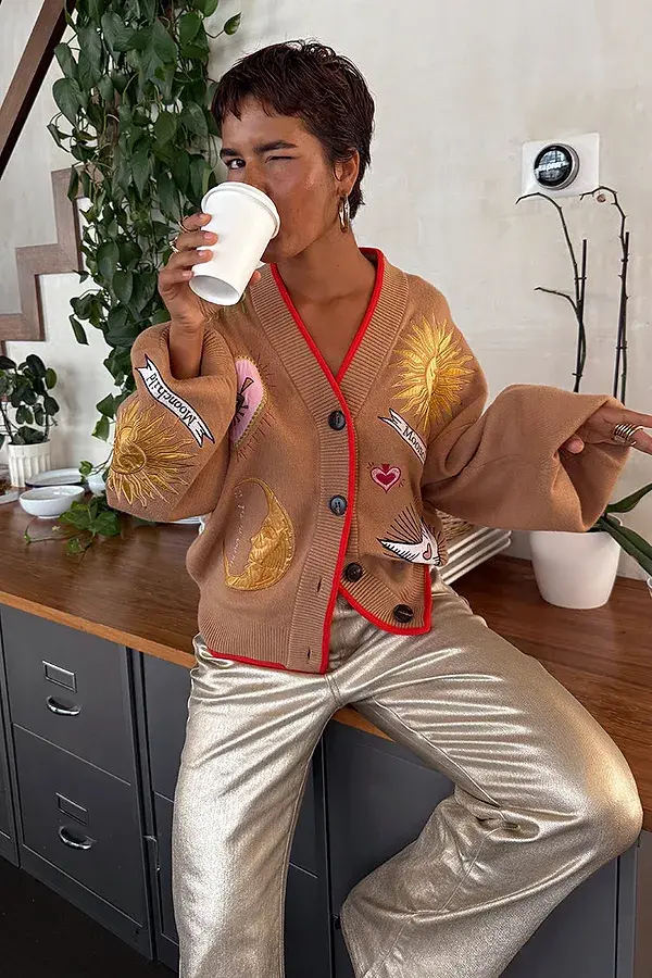 Never Fully Dressed Camel Mystical Cardigan