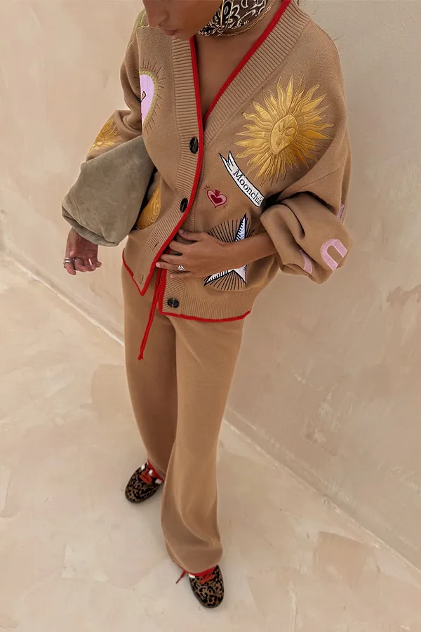 Never Fully Dressed Camel Wide Leg Joggers