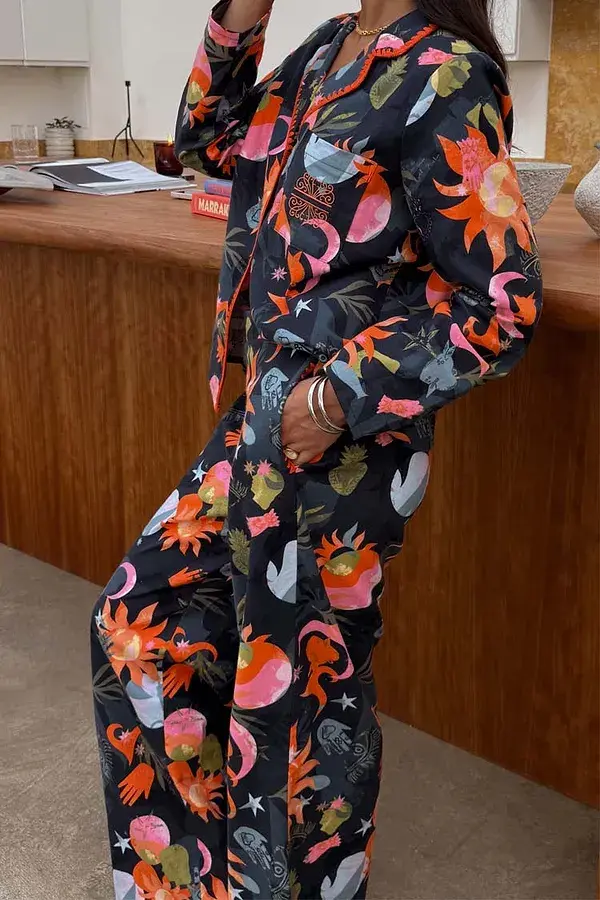 Never Fully Dressed Charm Button Through Pyjamas