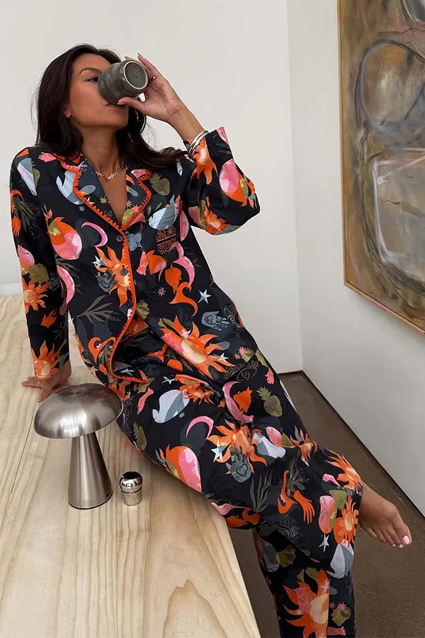 Never Fully Dressed Charm Button Through Pyjamas