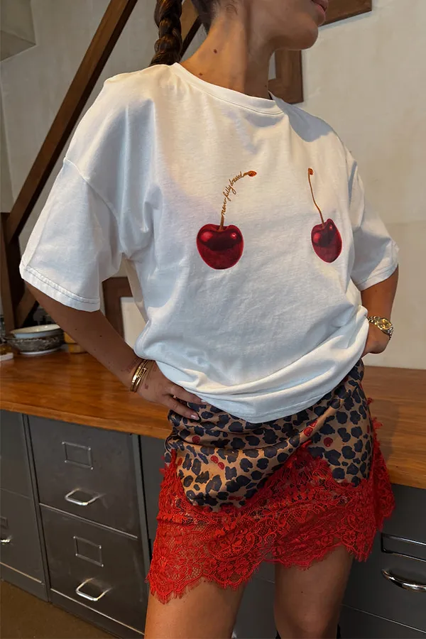 Never Fully Dressed Cherry Boob T-Shirt
