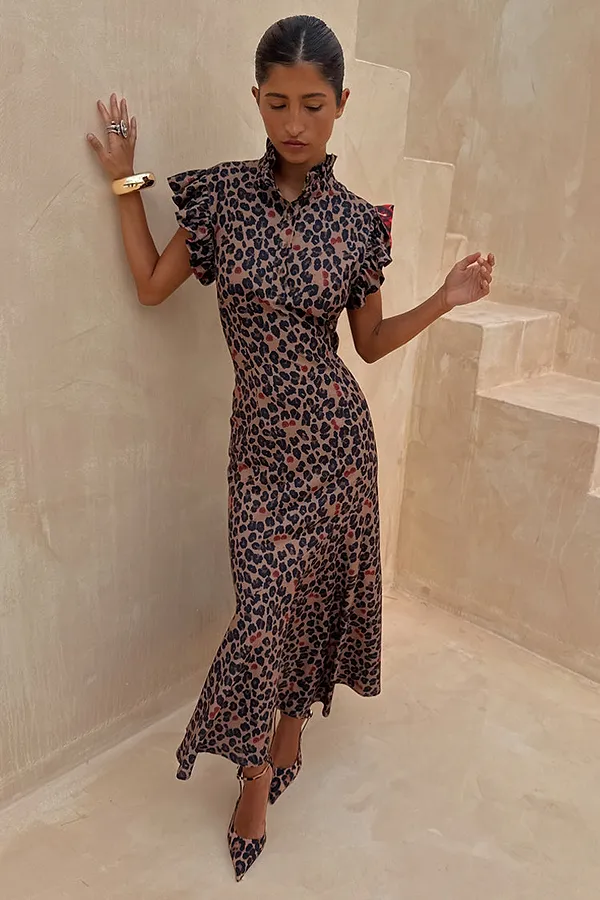 Never Fully Dressed Cherry Leopard Remi Dress