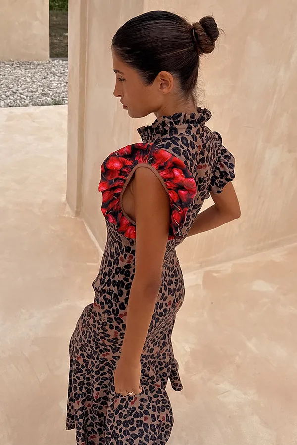 Never Fully Dressed Cherry Leopard Remi Dress