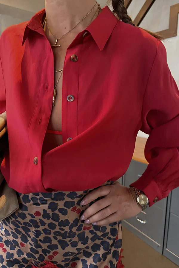 never fully dressed Cherry Red Miley Shirt