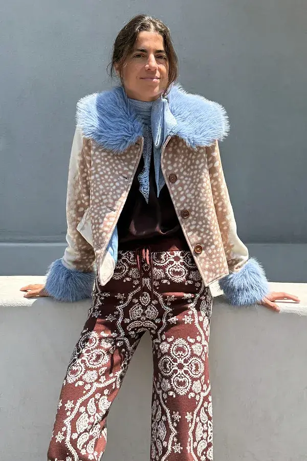 Never Fully Dressed Chocolate Blue Lace Top