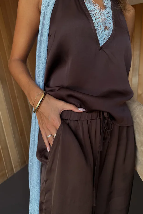Never Fully Dressed Chocolate Naomi Cargo Trousers