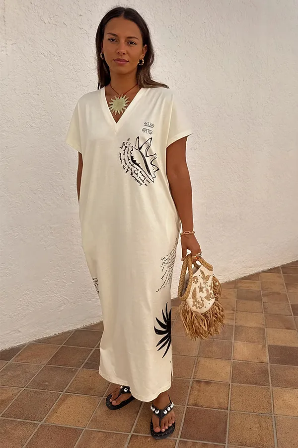 never fully dressed Cream Palma T Shirt Dress