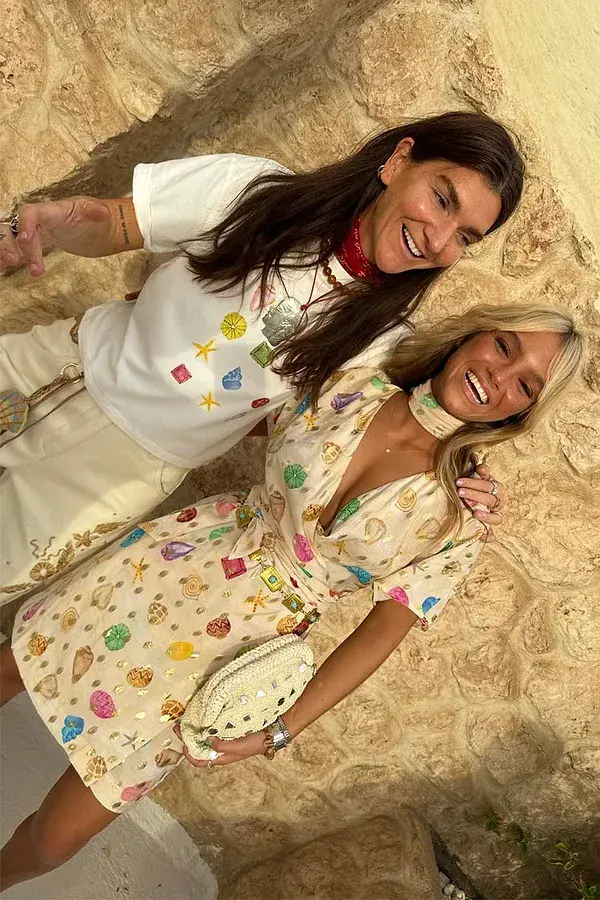 Never Fully Dressed Cream Shell Mini Wrap Dress