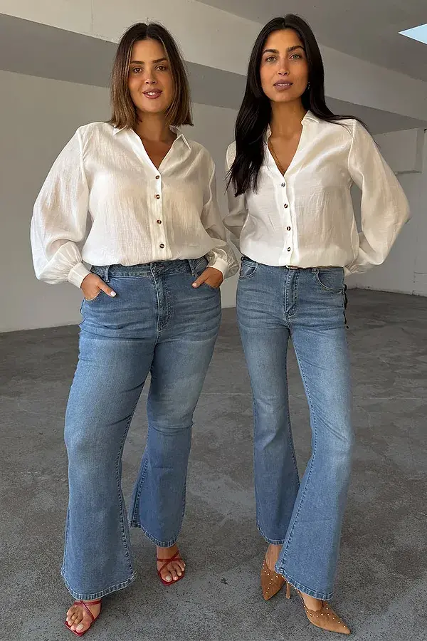 never fully dressed Denim Flare Scallop Jean