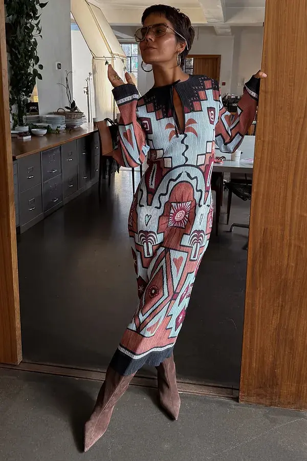 Never Fully Dressed Geometric Gaia Dress