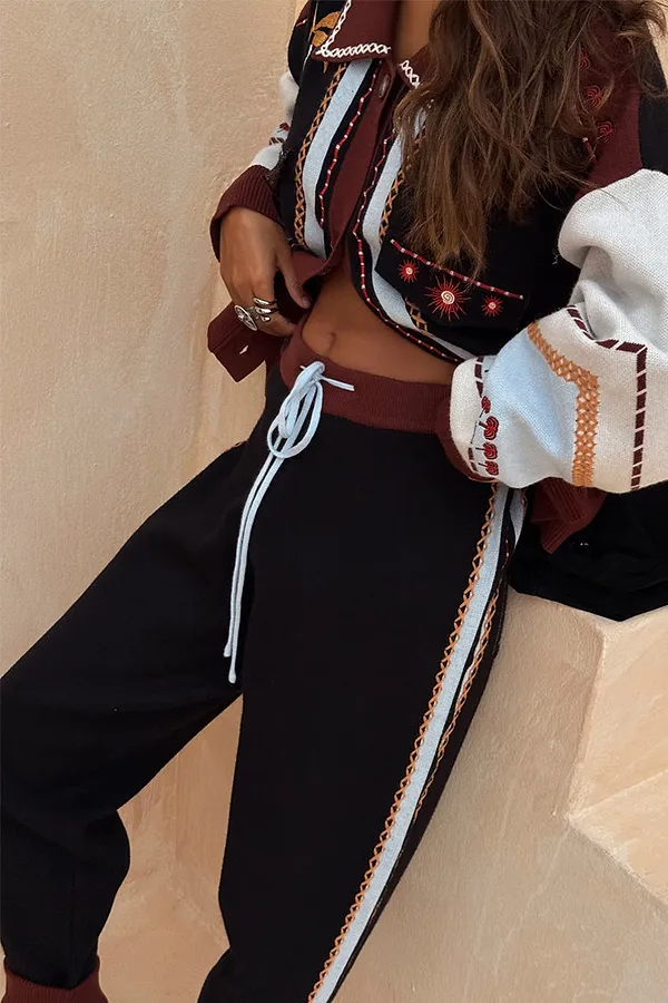 Never Fully Dressed Geometric Knit Jogger