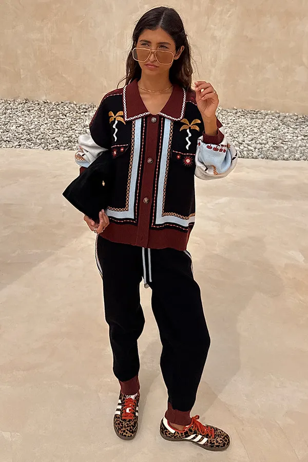 Never Fully Dressed Geometric Knit Jogger