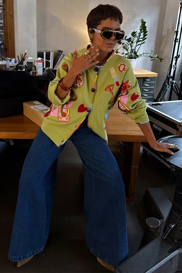 never fully dressed Green Enchanted Cardigan