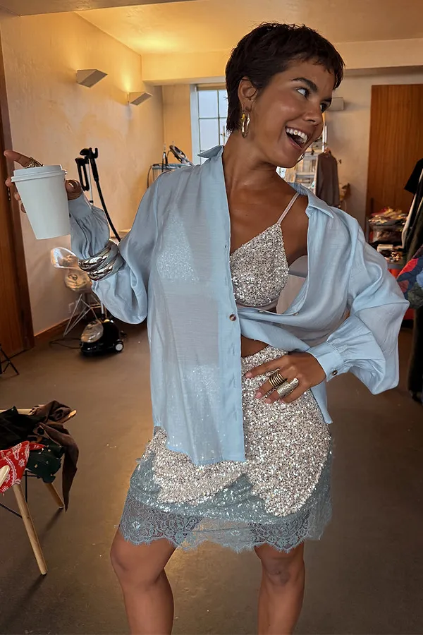 never fully dressed Ice Blue Miley Shirt