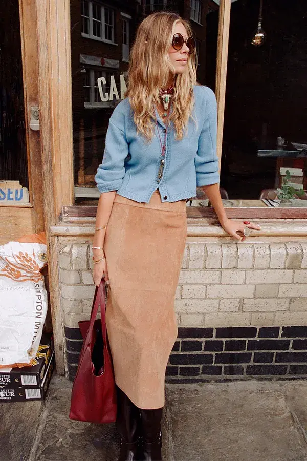 Never Fully Dressed Ice Blue Studded Cardigan