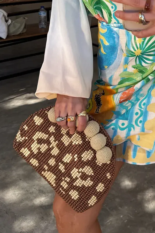 Never Fully Dressed Jaden Beaded Clutch Bag