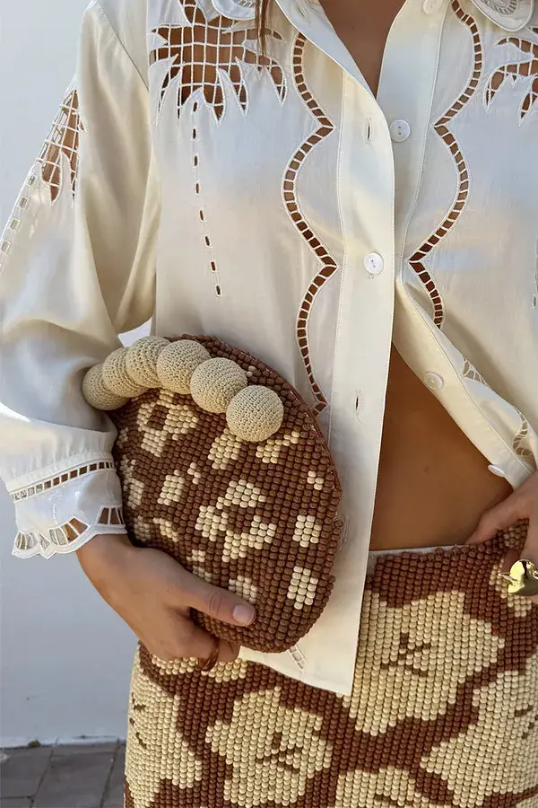 Never Fully Dressed Jaden Beaded Clutch Bag