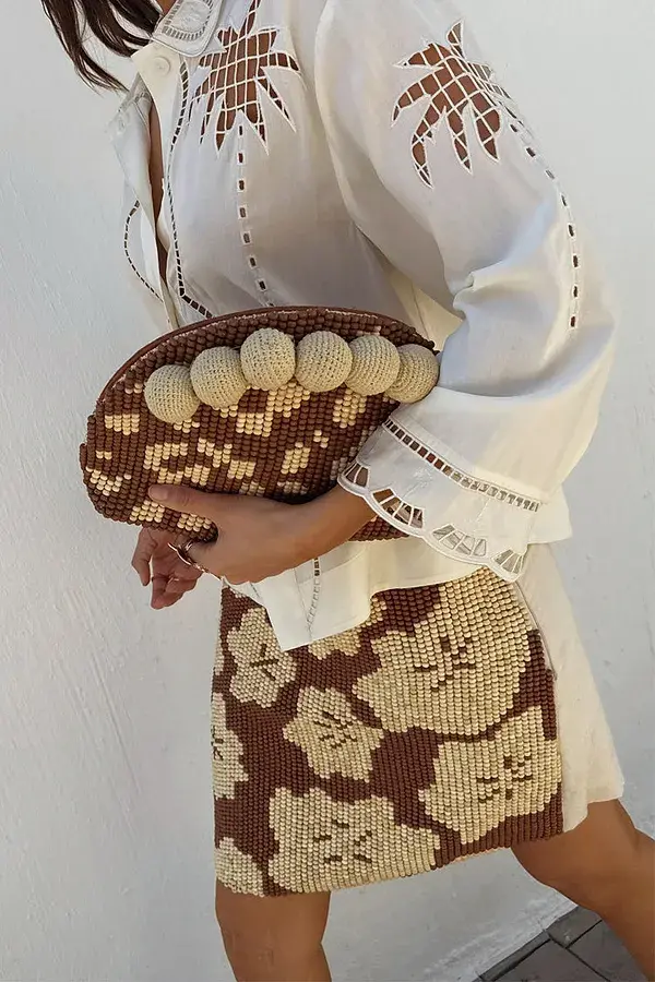 never fully dressed Jaden Beaded Clutch Bag