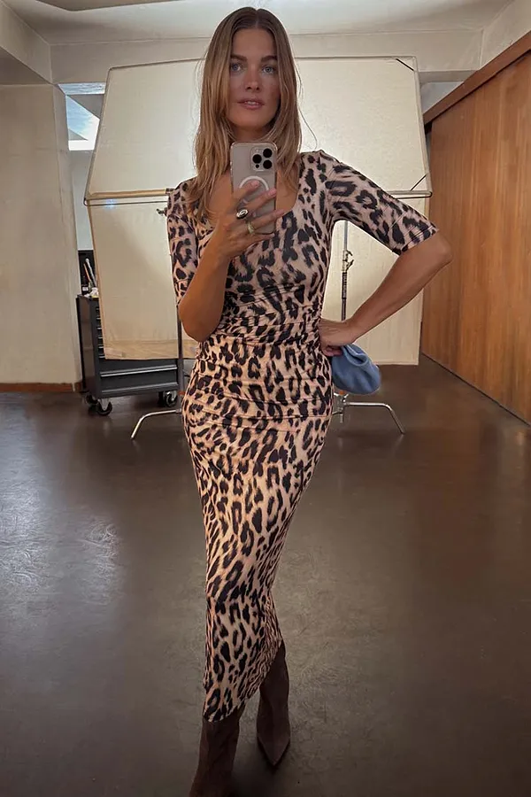 Never Fully Dressed Leopard Iris Dress