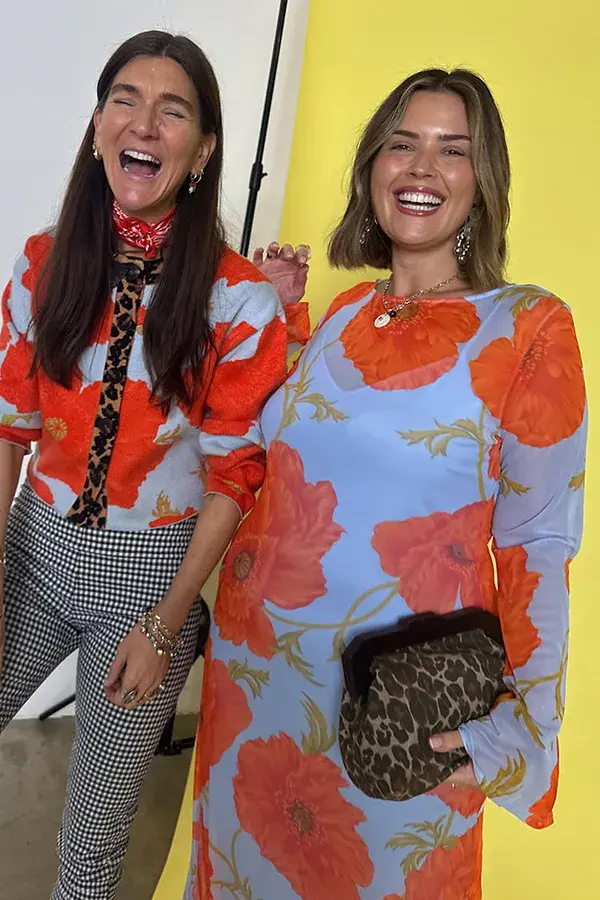 Never Fully Dressed Lucia Leopard Denim Bag