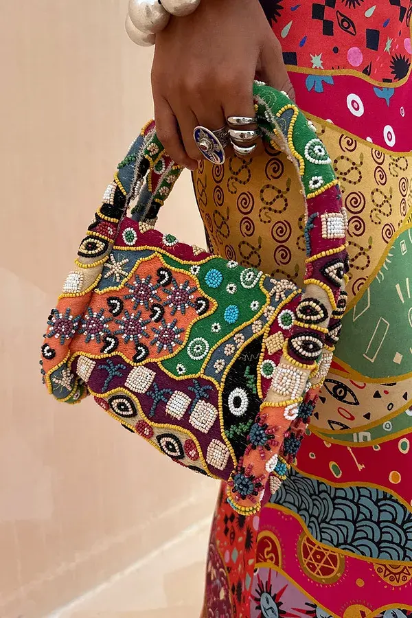 never fully dressed Morocco Beaded Bag