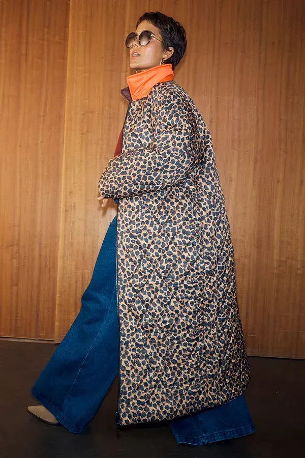 Never Fully Dressed Navy Abstract Coat