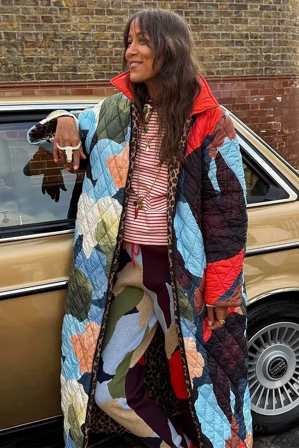 never fully dressed Navy Abstract Coat