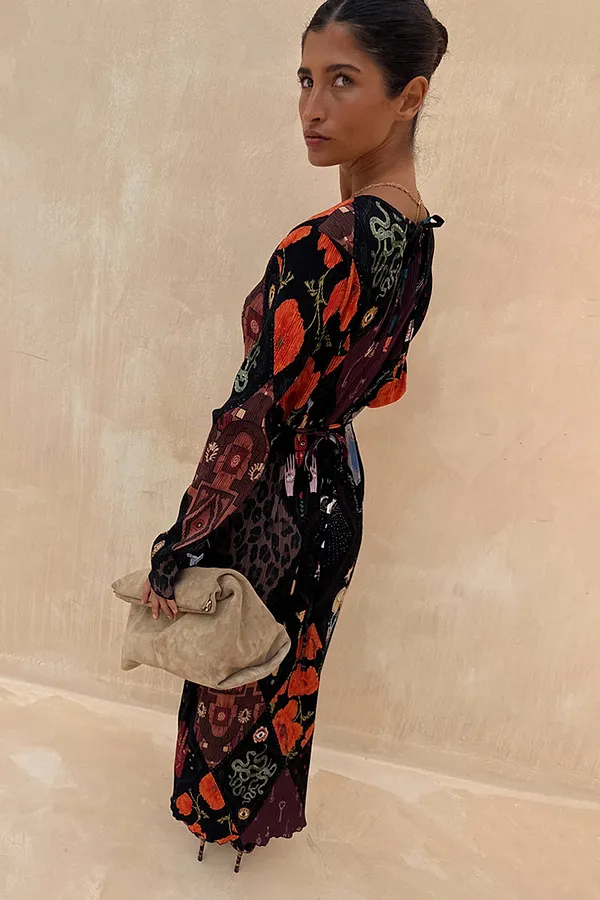 Never Fully Dressed Night Garden Gaia Plisse Dress