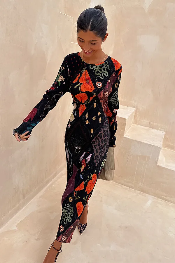 never fully dressed Night Garden Gaia Plisse Dress