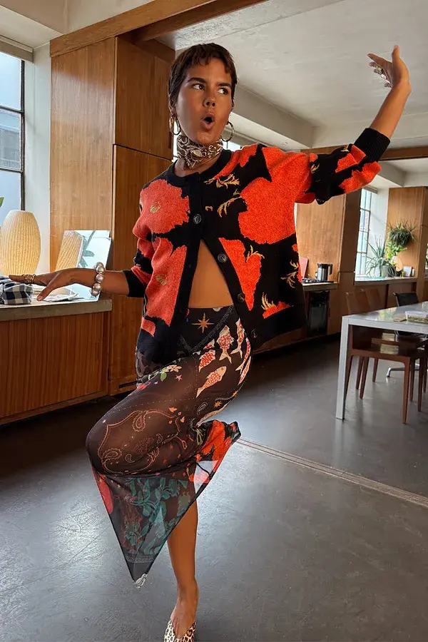 Never Fully Dressed Night Garden Mesh Dorris Skirt