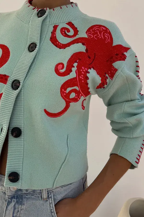 Never Fully Dressed Octopus Cardigan