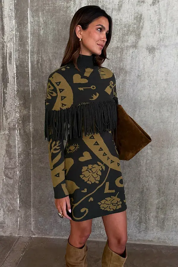 Never Fully Dressed Olive Amara Knit Cape