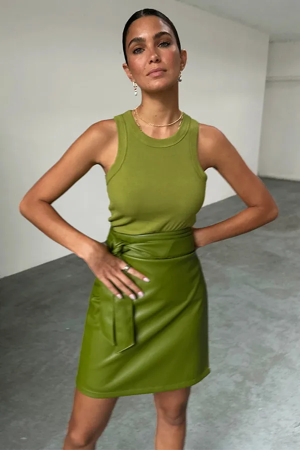 Never Fully Dressed Olive Rib Tank Top