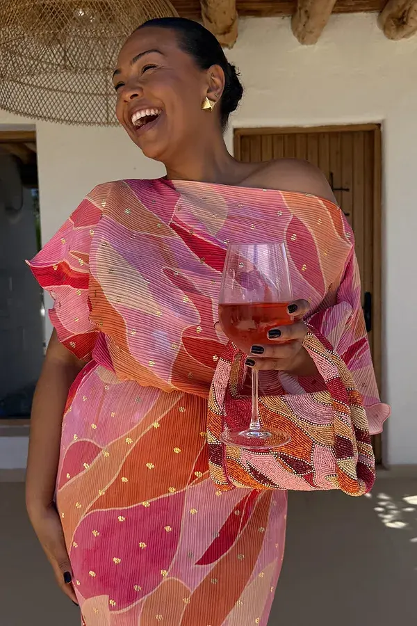 Never Fully Dressed Pink Abstract Bag