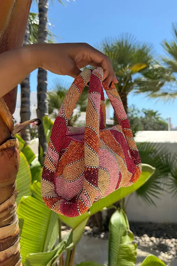 never fully dressed Pink Abstract Bag