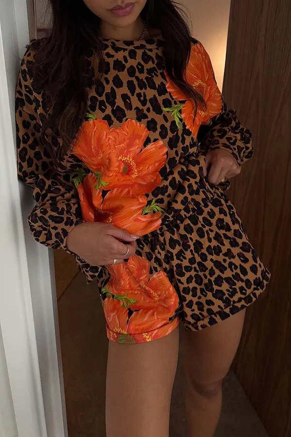 never fully dressed Poppy Leopard Shorts