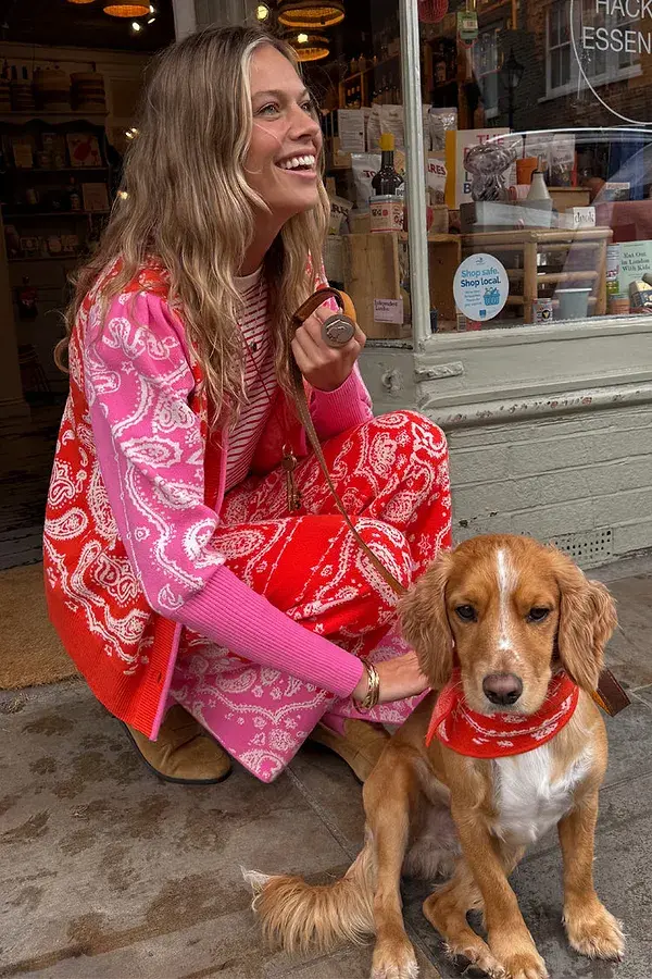Never Fully Dressed Red Bandana Martha Cardigan