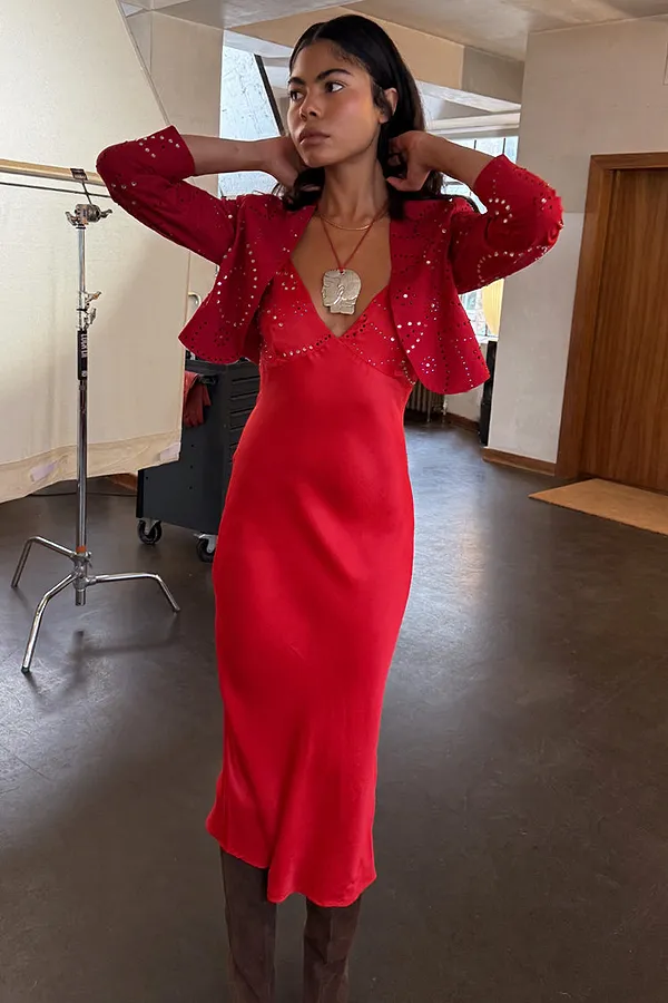 Never Fully Dressed Red Gem Bolero