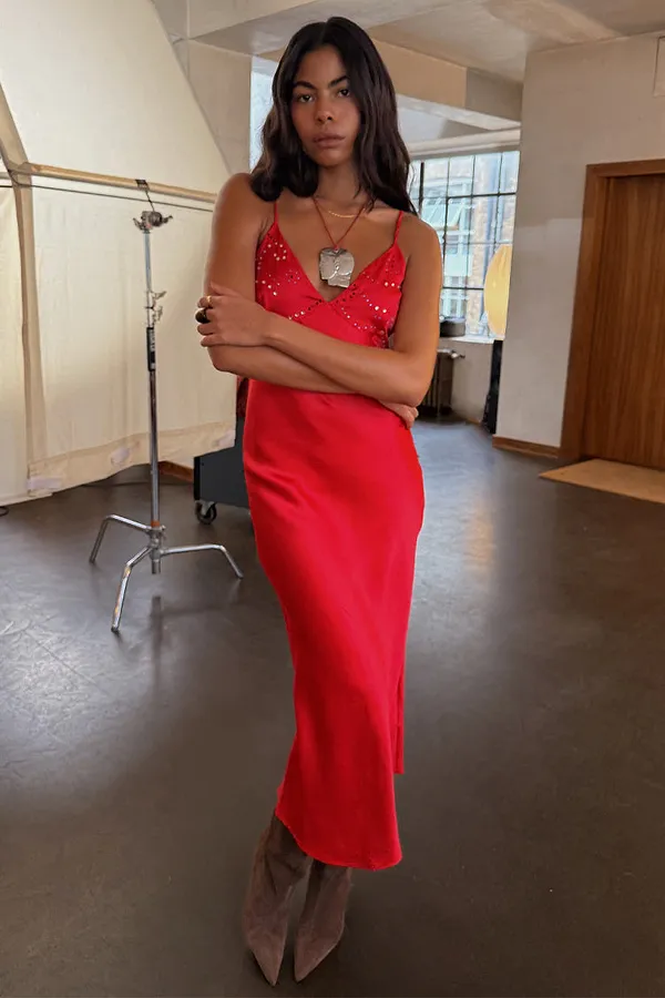 never fully dressed Red Gem Rhea Dress