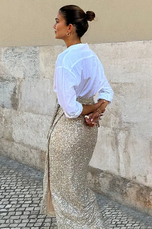 Never Fully Dressed Sequin Maxi Wrap Jaspre Skirt