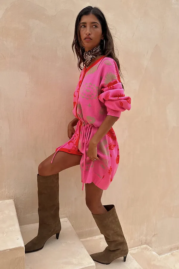 Never Fully Dressed Shae Knit Cardigan Dress