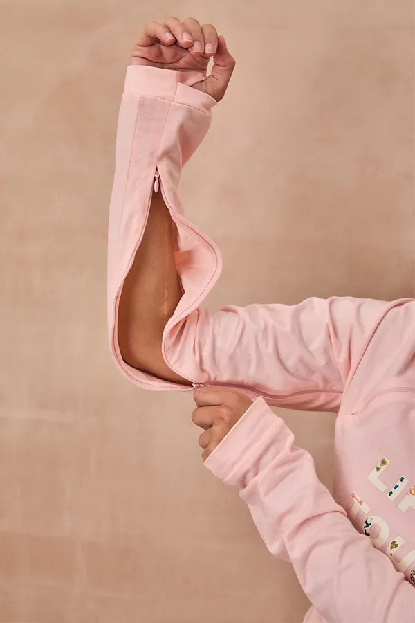 Never Fully Dressed Pink Life Is Tough Long Sleeve Accessible T-Shirt