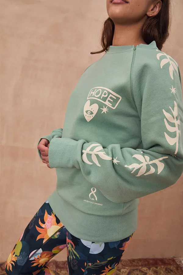 Never Fully Dressed Sage Sundazed Accessible Sweatshirt