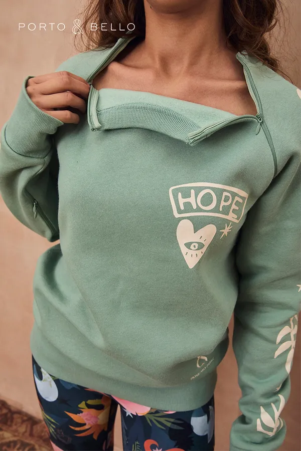 never fully dressed Sage Sundazed Accessible Sweatshirt