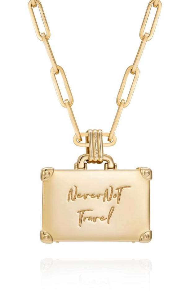 Nevernot 'City Of Lights - Yellow Gold' Suitcase